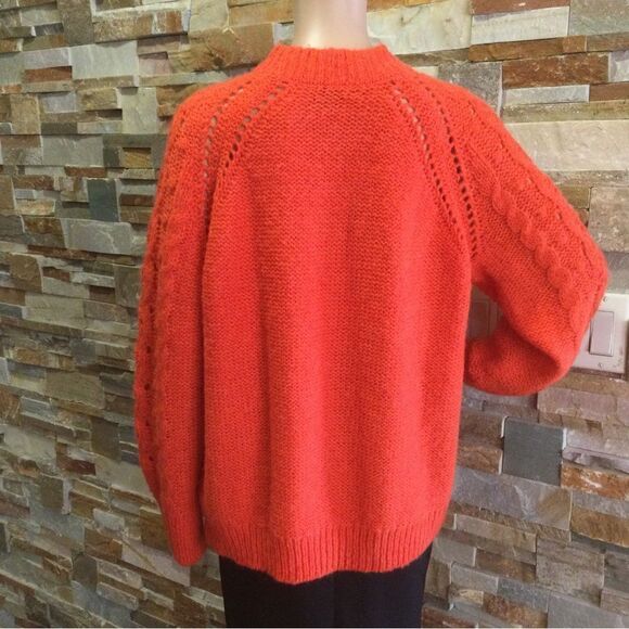 J.CREW Cable-knit pointelle sweater with popcorn flowers - Picture 3 of 8